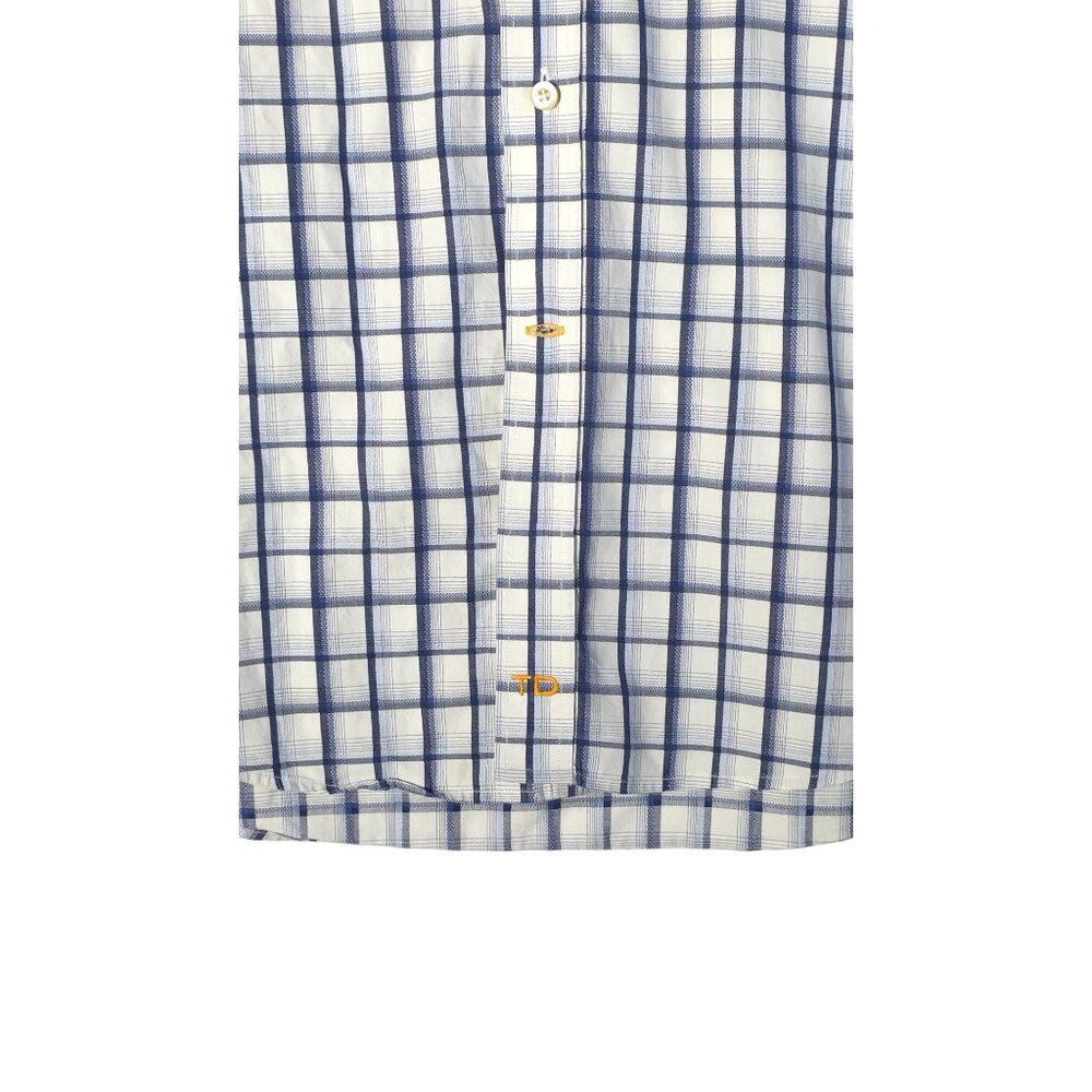 Thomas Dean Men's Long Sleeve Plaid Button-Up Shirt Size L - Picture 5 of 9